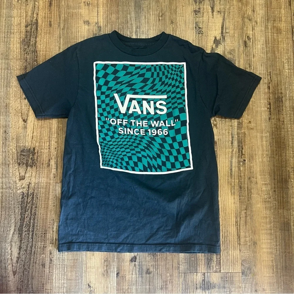 Vans Kids Basic Graphic Short Sleeve T-Shirt Checkered Size Small NWOT